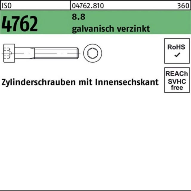 Bild von Reyher Zylinderschraube 100er Pack Zylinderschraube M 36 x 220 ISO 4762 m.Innensechskant 8.8 g