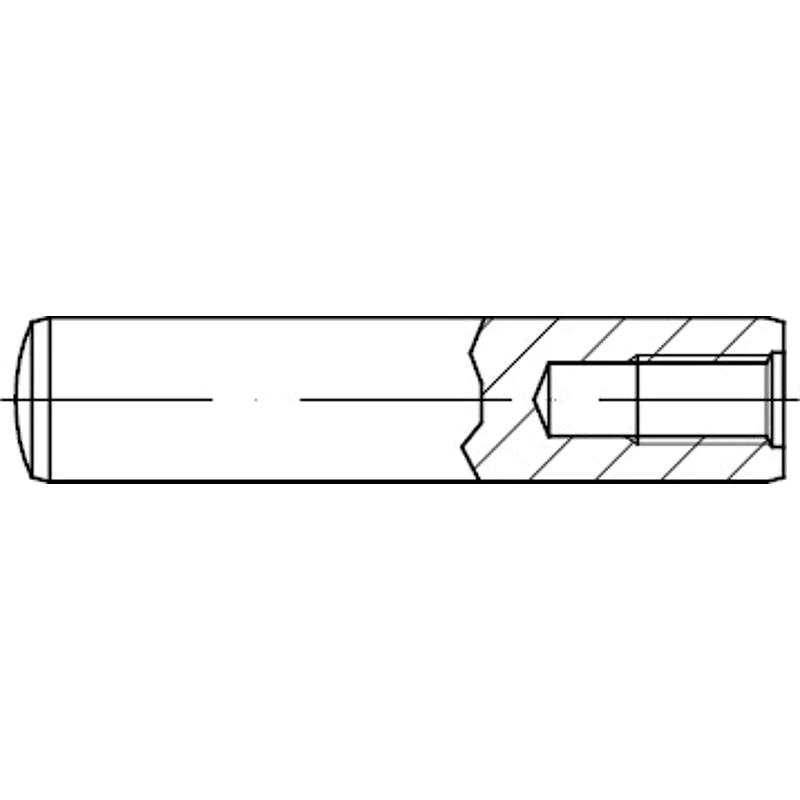 Bild von 100 Stk. Zylinderstift DIN 7979 Innengewinde D 6x 55 Stahl gehärtet Toleranz m6
