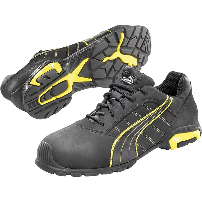 Bild von Sicherheitsschuh Ams.Low, Gr.46 schwarz/gelb Leder S3 SRC EN20345 PUMA