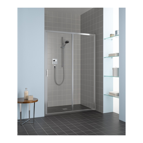 Bild von Kermi Gleittür Liga G2R 1600x2000 BV: 1560-1610, silber hochglanz ESG klar mit KermiClean