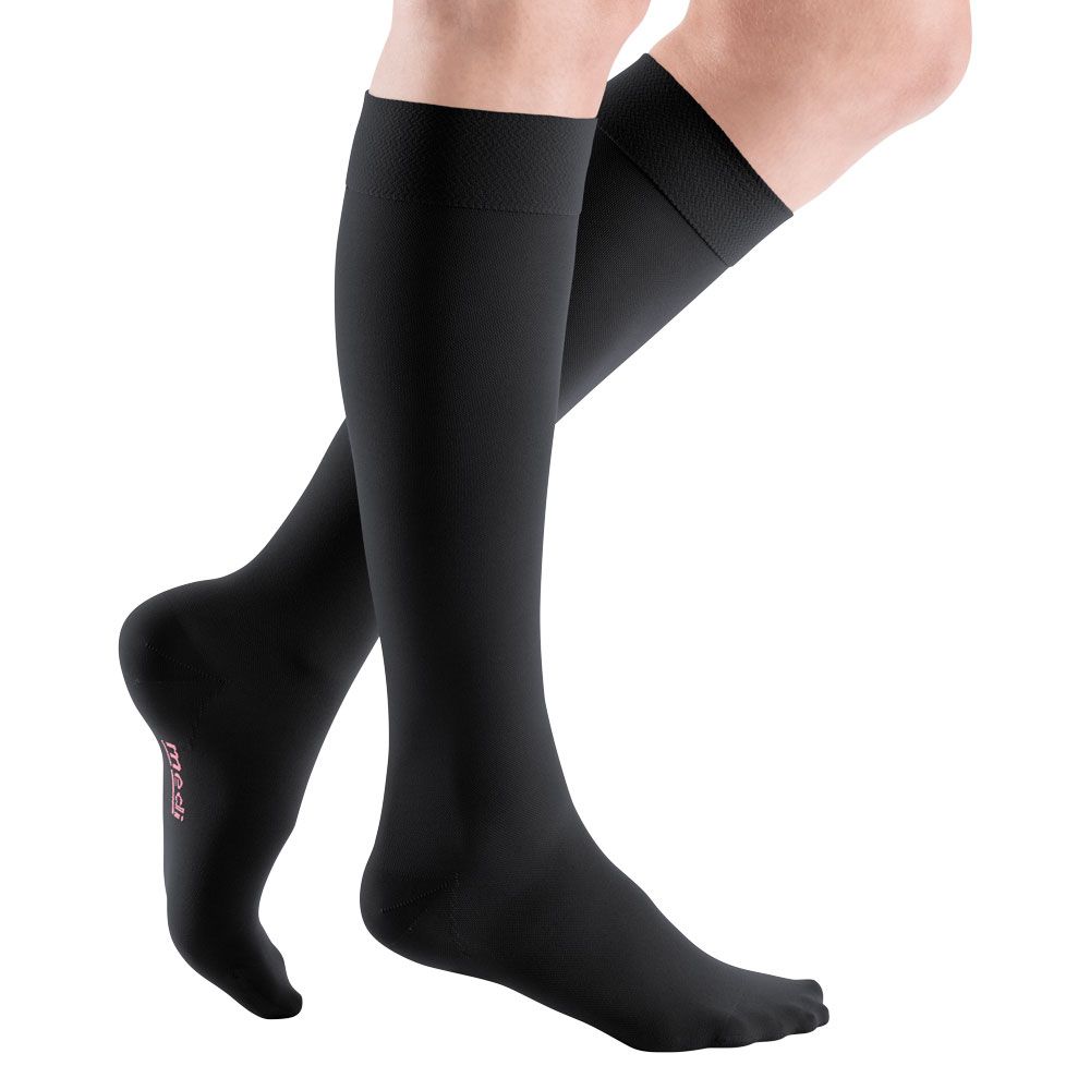 Bild von mediven elegance CCL1 AD Kompressionsstrümpfe kurz (34-38 cm) mit Trikotabschlussrand