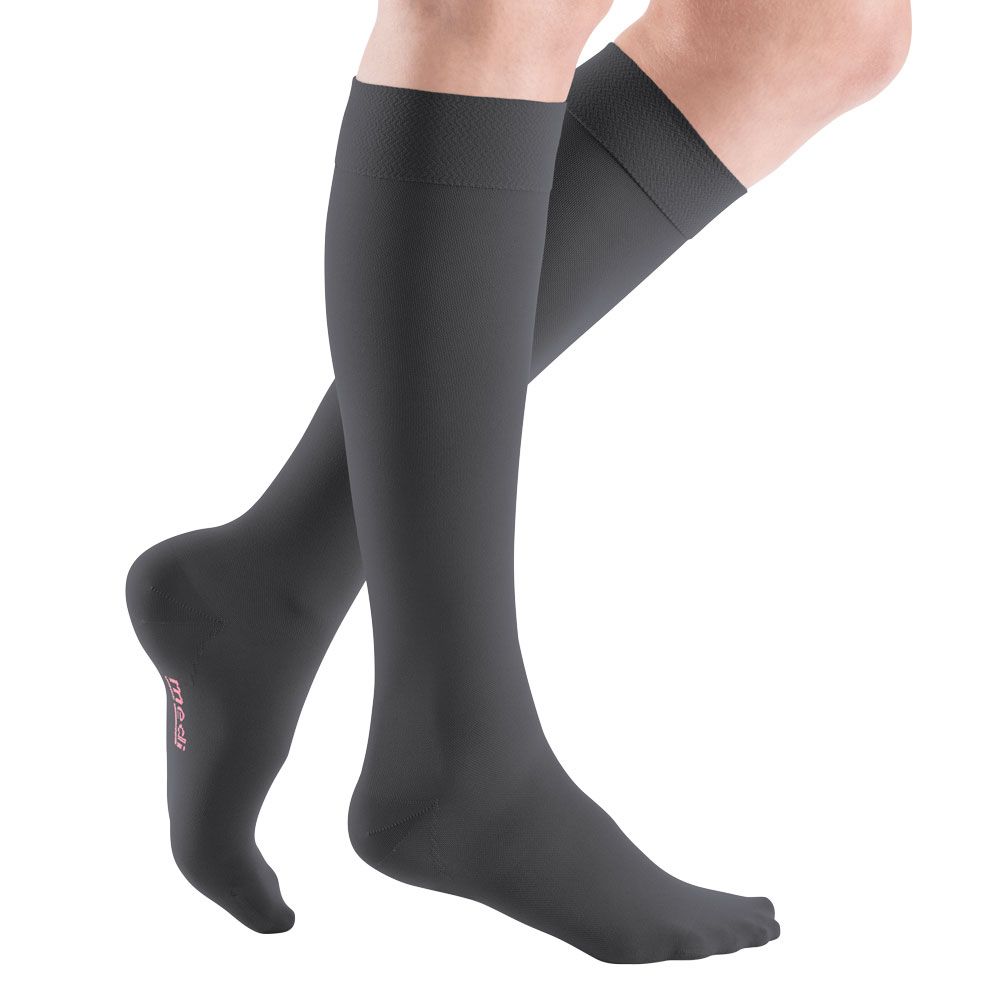 Bild von mediven elegance CCL2 AD Kompressionsstrümpfe kurz (34-38 cm) mit Trikotabschlussrand