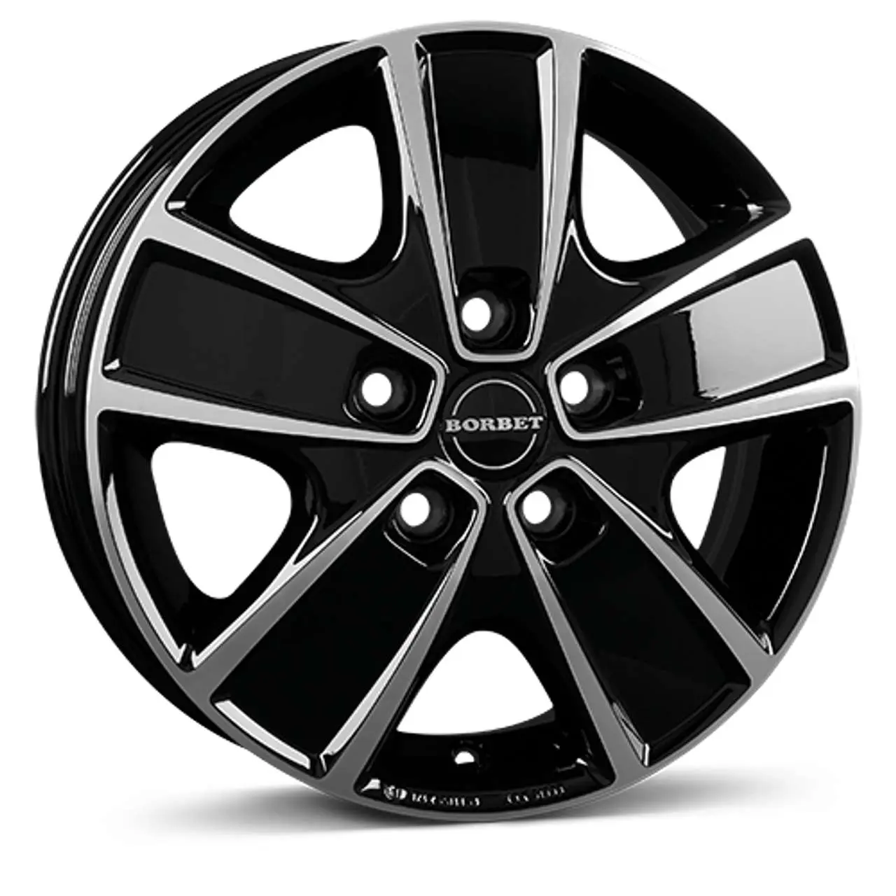 Bild von BORBET DESIGN CWG schwarz poliert 6.0Jx16 5x130 ET68