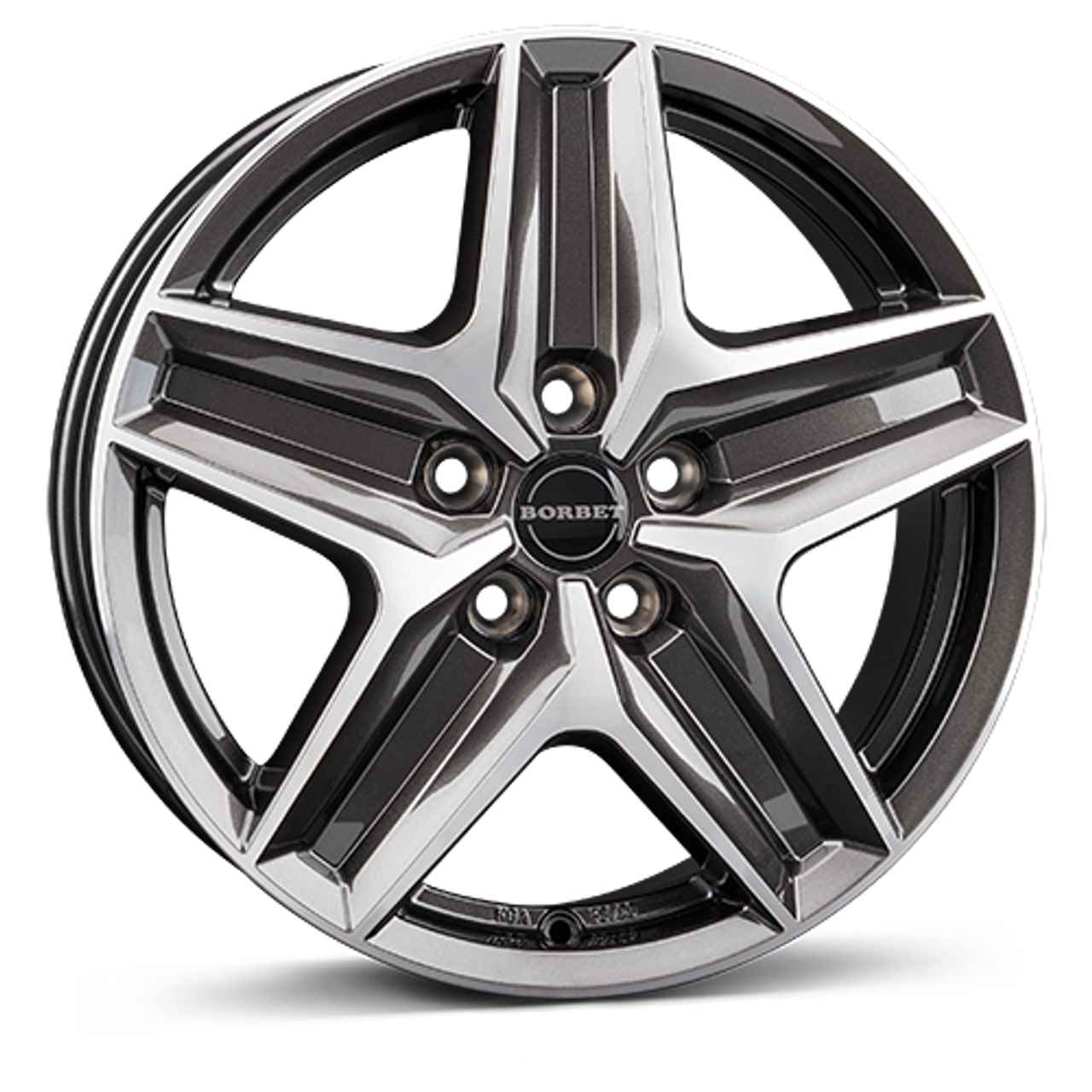 Bild von Borbet Felge CWZ 7.5x18 ET48 5x112 mistral anthracite glossy polished CWZ 75848112566,5MAGP