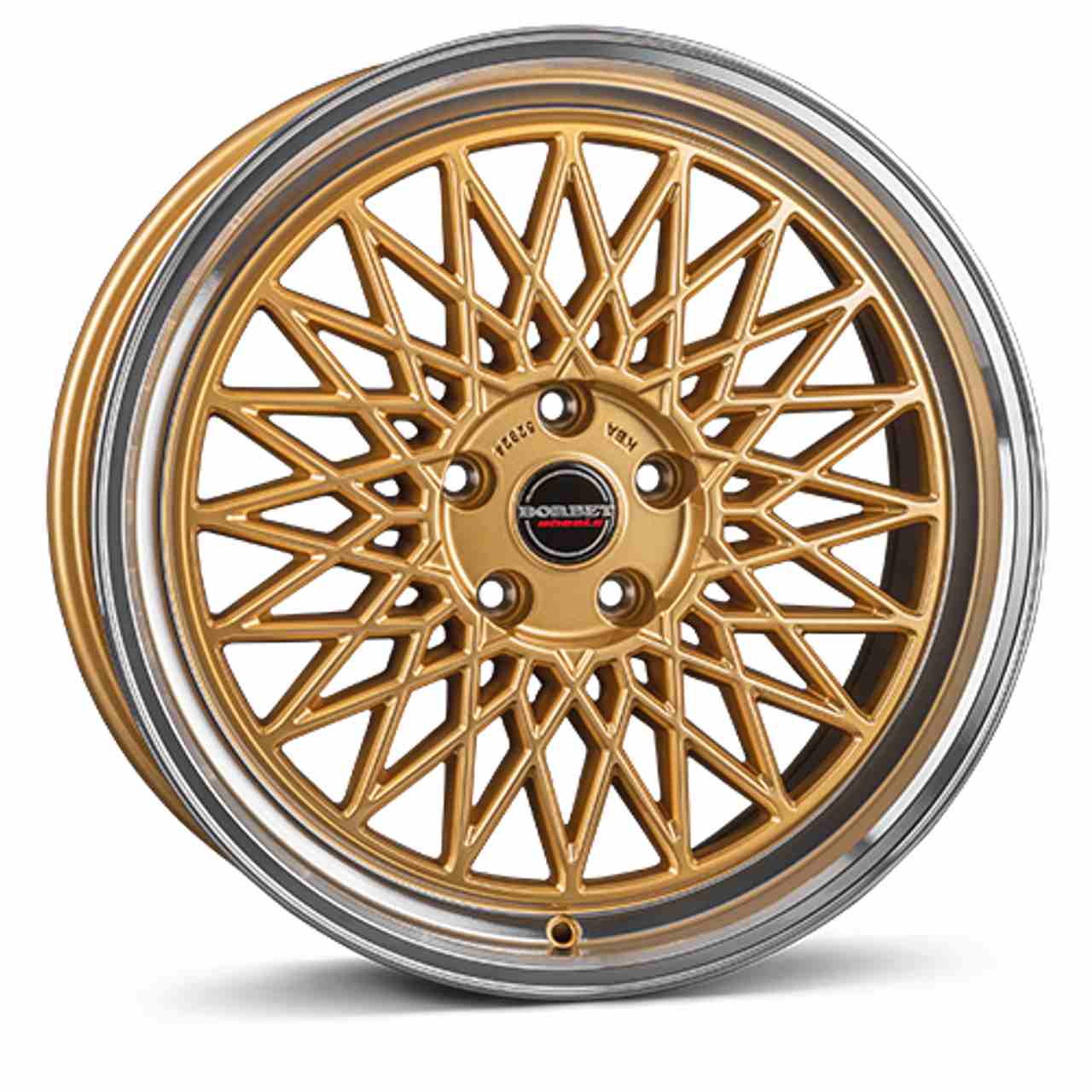 Bild von Borbet Felge B 7x17 ET38 4x108 gold rim polished B 70738108463,4GRP