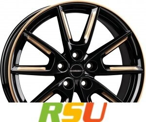 Bild von BORBET DESIGN LX19 black glossy gold spoke rim 8.0Jx19 5x112 ET44