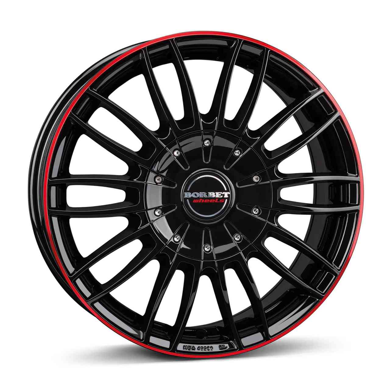 Bild von BORBET DESIGN CW3 black glossy red ring 7.5Jx18 5x127 ET40