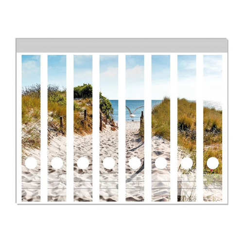Bild von Wallario Etiketten Möwen auf dem Weg zum Strand