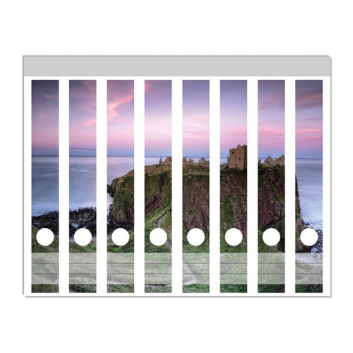 Bild von Wallario Etiketten Schloss am Meer – Ordnerrücken-Sticker für kreative Ordnung