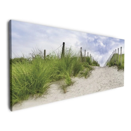 Bild von Wallario Leinwandbild, Auf dem Weg zum Strand durch Dünen
