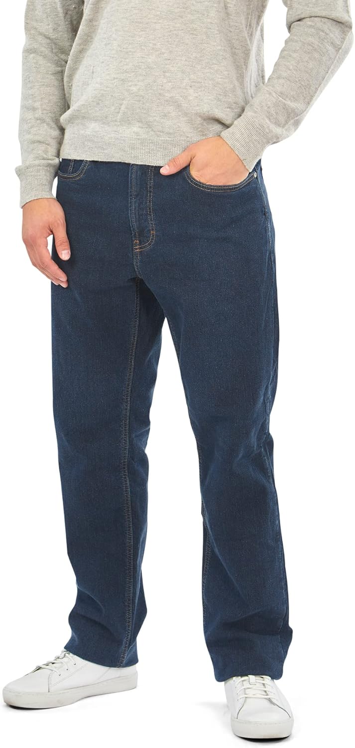 Bild von Mill&Tailor Herren Thermojeans dunkelblau I Auch in großen Größen verfügbar I Thermohose Winter I Herren Hosen aus 85% Baumwolle I Herren Business- & Freizeithose mit Innenfutter