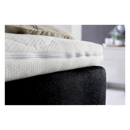Bild von Boxspringbett Valina 200x200 cm in Schwarz H2/H3 - Eine perfekte Lösung für Dachschrägen