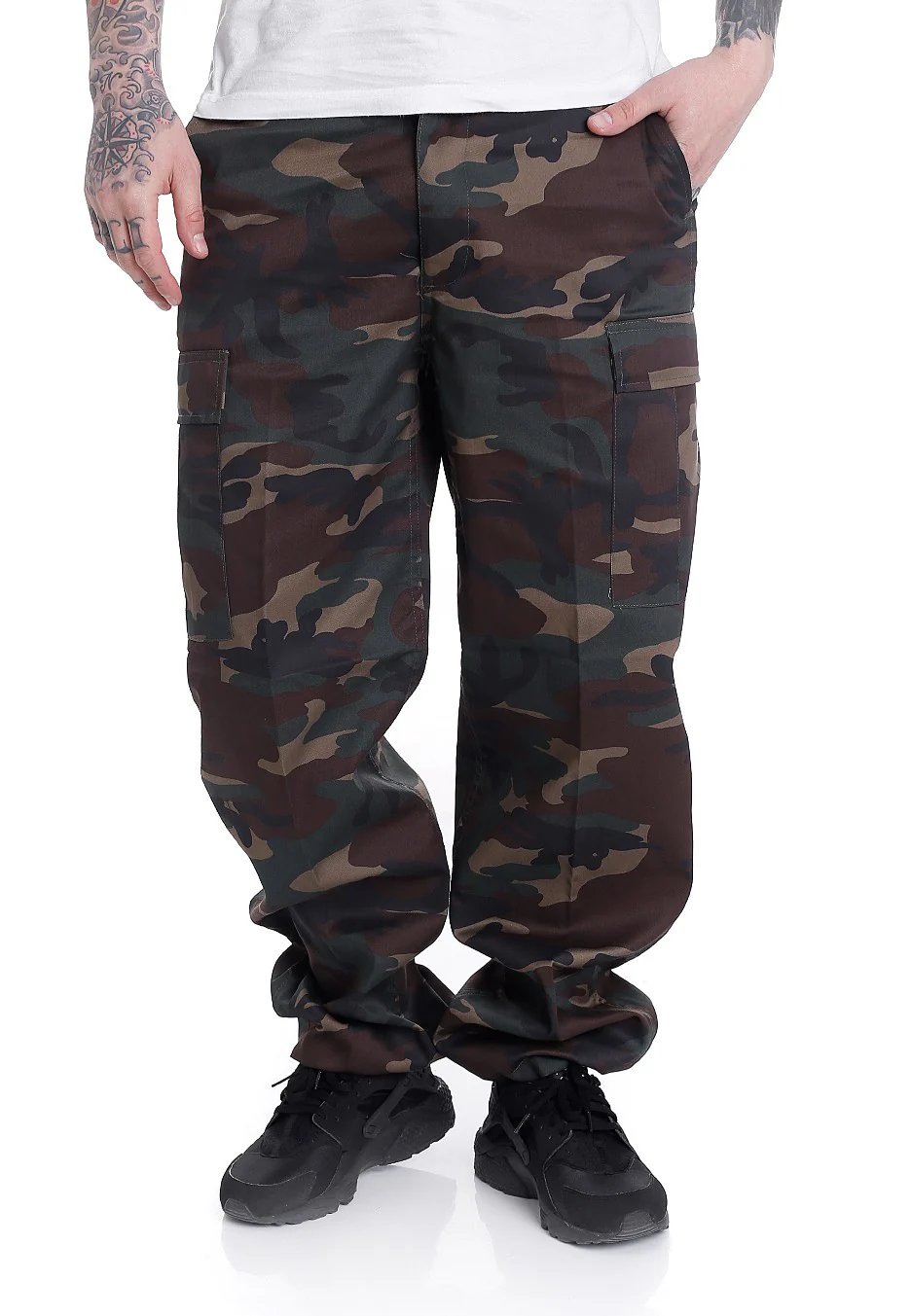 Bild von Brandit - US Ranger Woodland - Hose - Tarnfarben - M - 65% Polyester, 35% Baumwolle