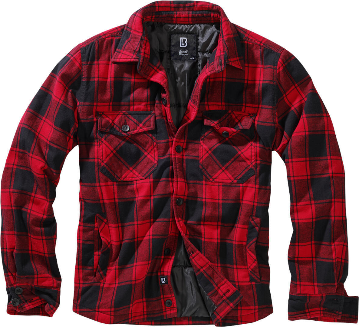 Bild von Brandit Lumber Jacke, schwarz-rot, Größe M für Männer