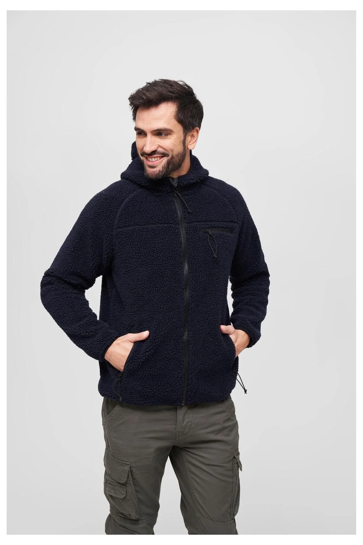 Bild von Brandit Teddyfleece Worker Jacke, blau, Größe XL für Männer
