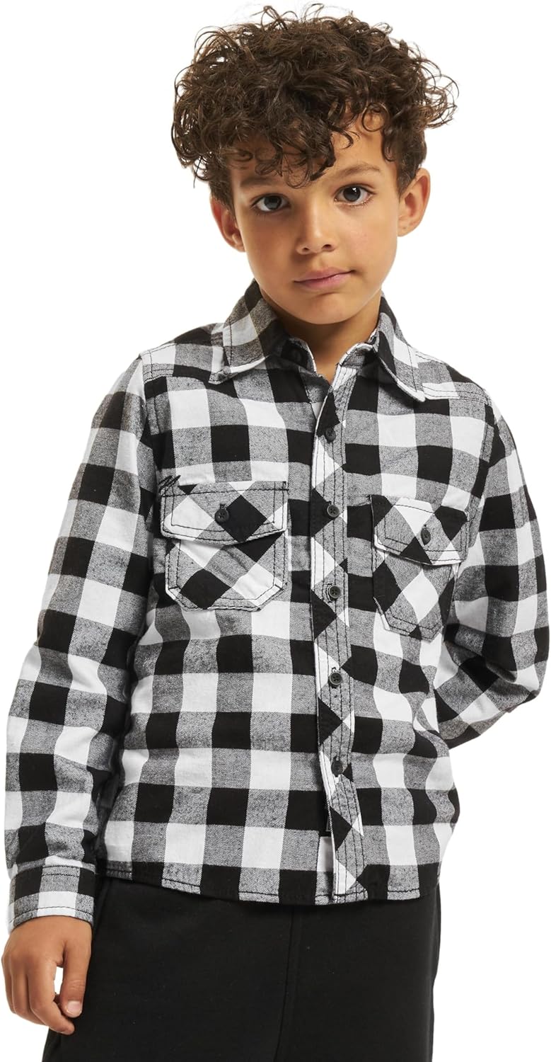 Bild von Brandit Langarmhemd Brandit Unisex Checkshirt Kids (1-tlg)
