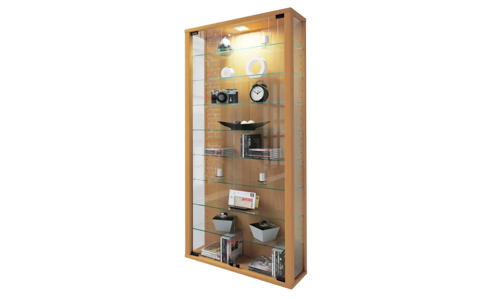 Bild von VCM Vitrine »Vitrosa Maxi«, inkl. LED-Beleuchtung, BxH: 59 x 113 cm, Holzwerkstoff/Glas - braun