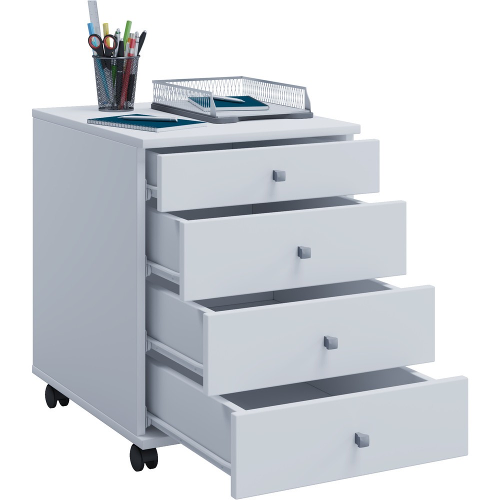 Bild von VCM Rollcontainer »Lona Mini «, BxH: 42 x 57 cm, Holzwerkstoff - weiss