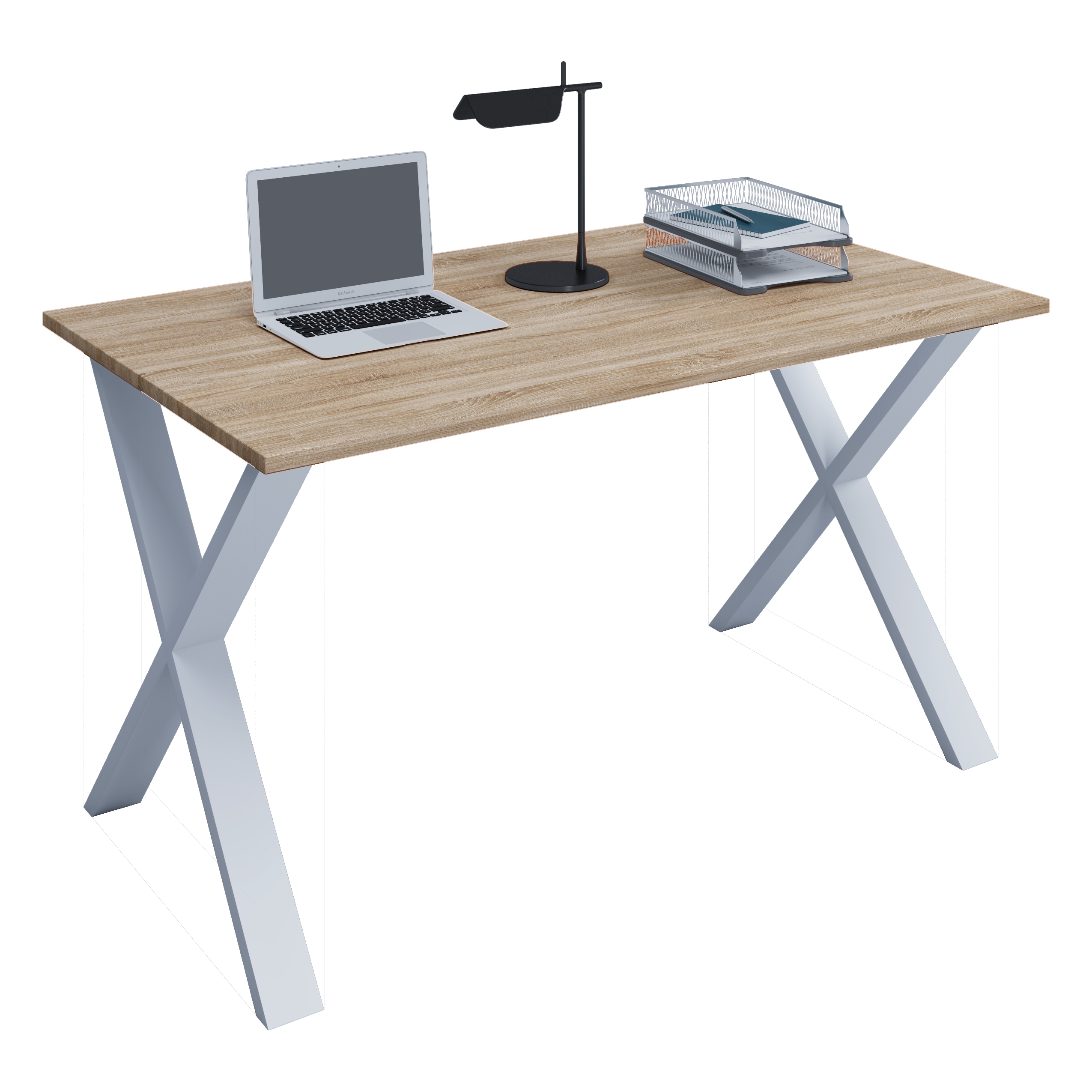 Bild von VCM Holz Schreibtisch Computertisch Arbeitstisch Büromöbel Lona X Weiß