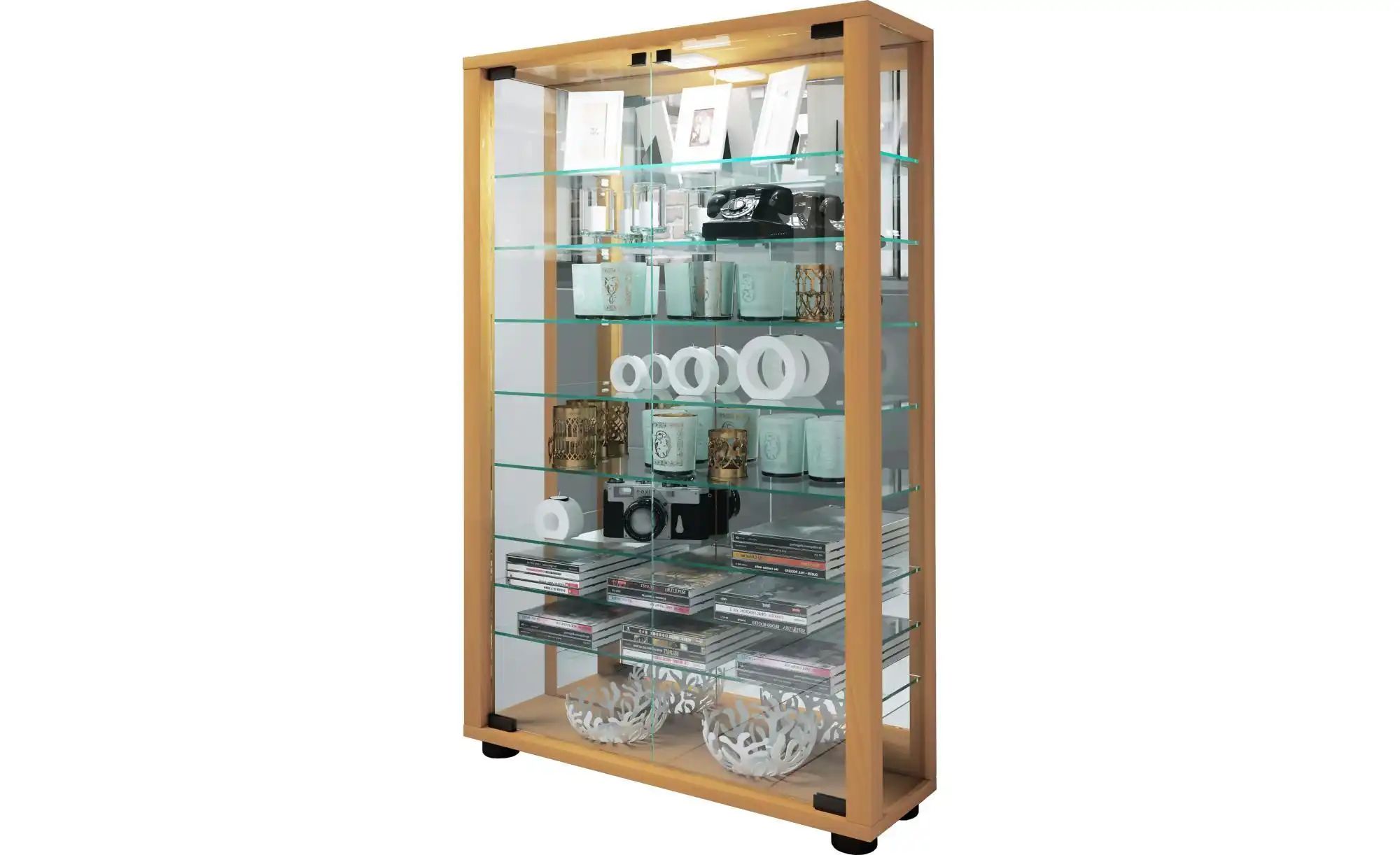 Bild von Vitrine ¦ holzfarben ¦ Maße (cm): B: 59 H: 91,3 Kommoden & Sideboards > Vitrinen - Möbel Kraft