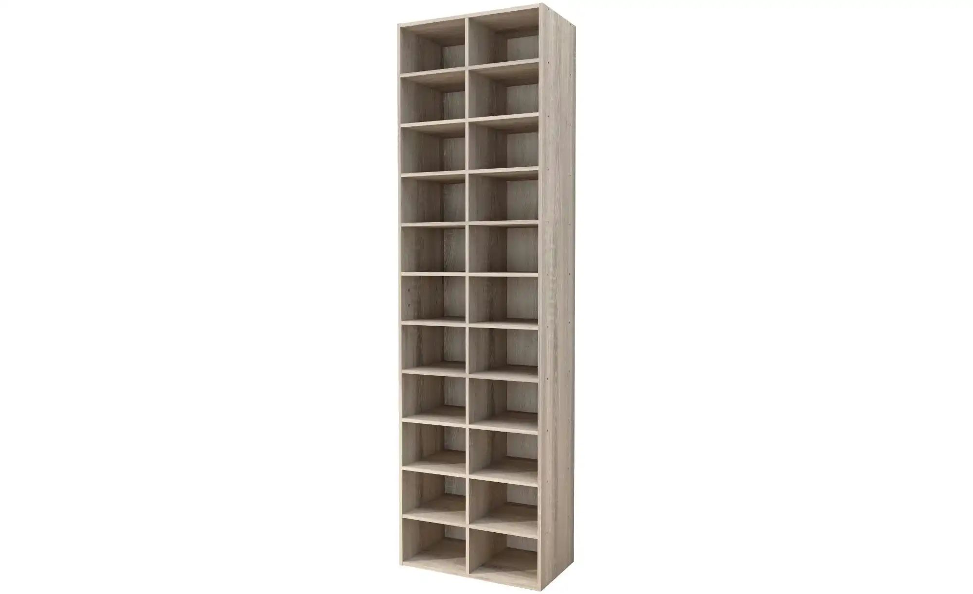 Bild von VCM Holz Schuhregal | Maße ca. H. 183 x B. 52 x T. 30 cm | Schuhkommode mit 22 Fächer | Schuhschrank - Hinsol XL Sonoma-Eiche