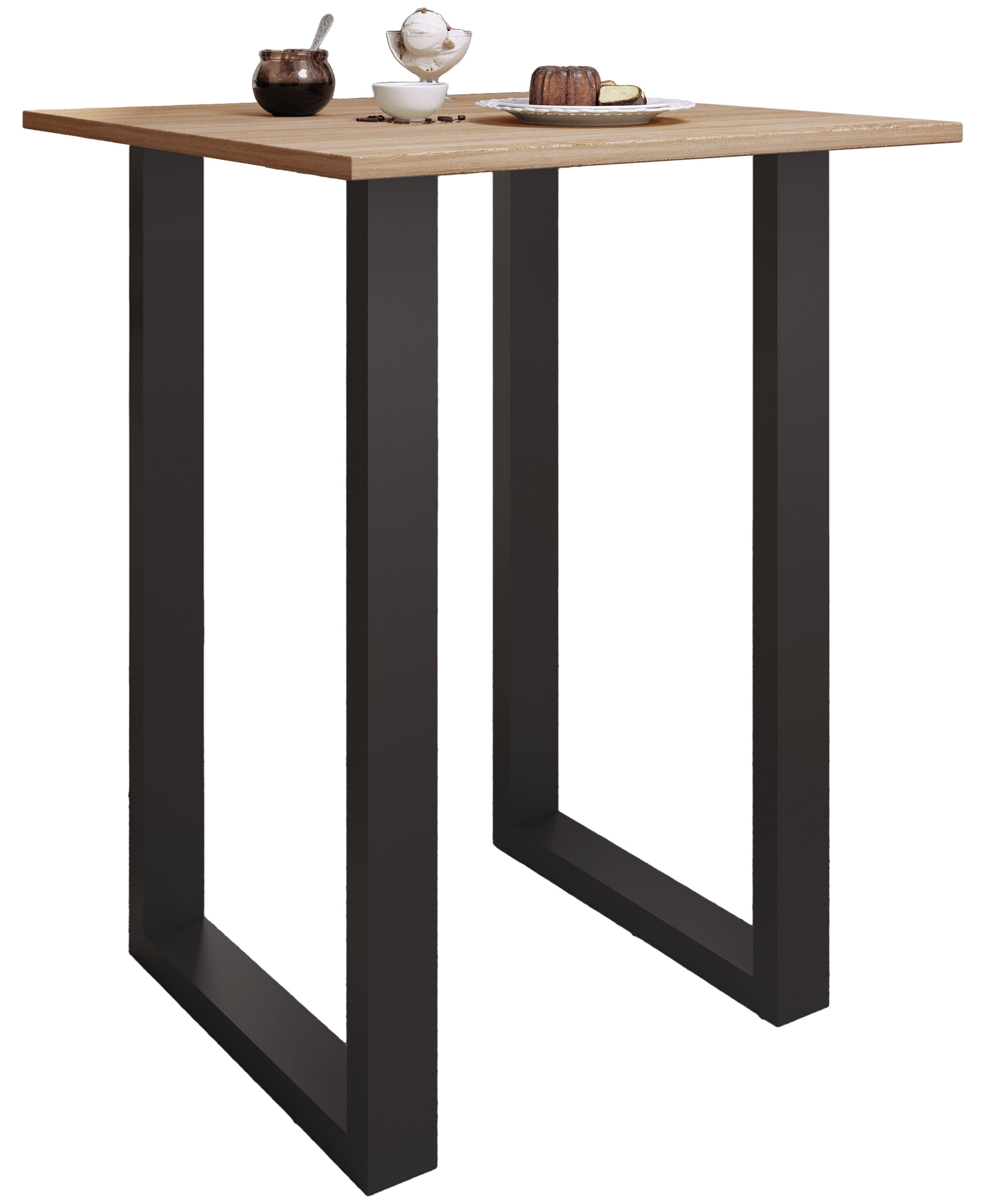 Bild von Bartisch VCM Xona 80x80 - Sonoma-Eiche/Schwarz
