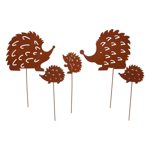 Bild von UNUS Garden Igel Gartenstecker 3er Set