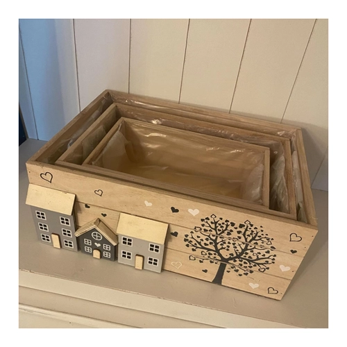 Bild von UNUS Holzkisten 3er Set im Landhausstil