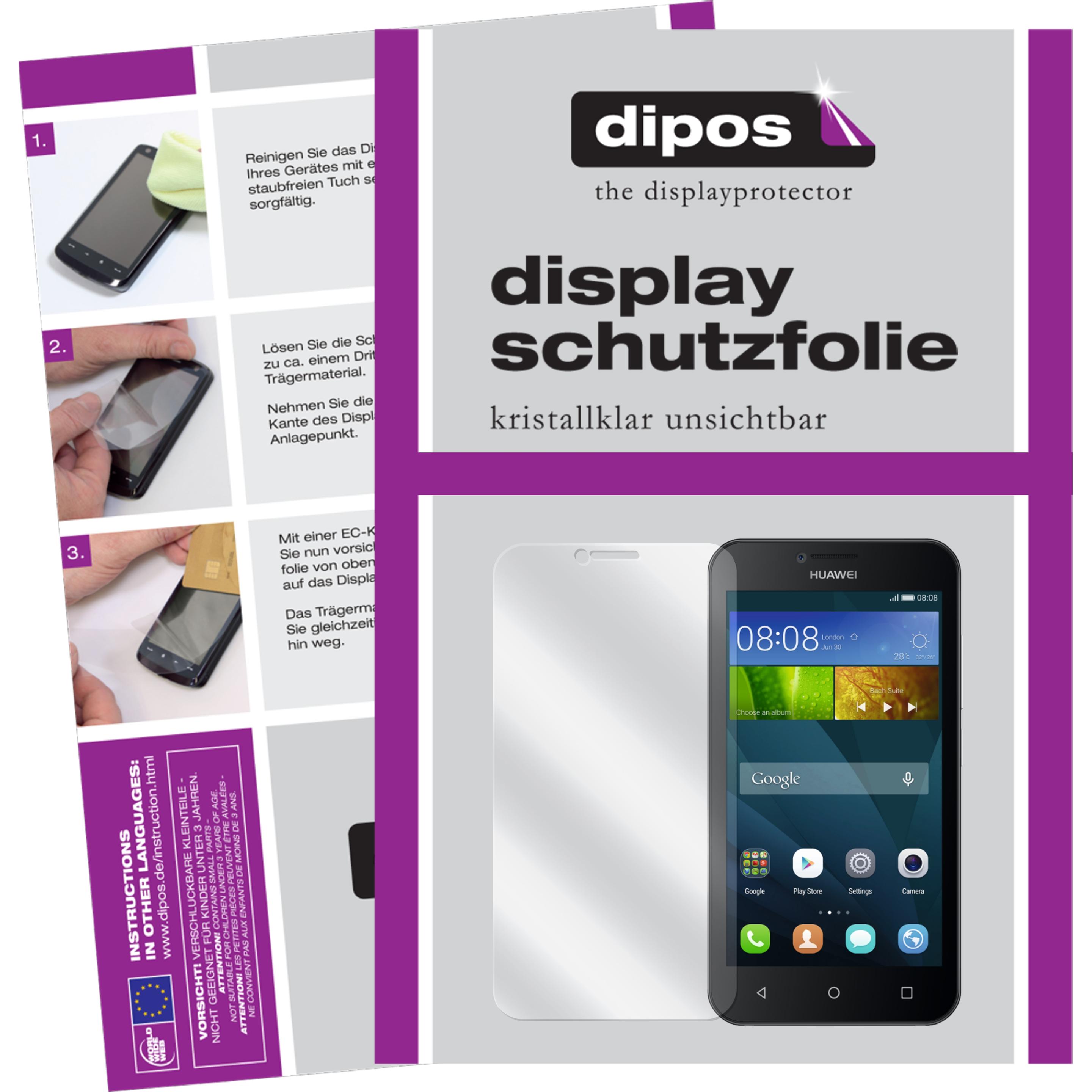 Bild von Dipos Displayschutzfolie Crystalclear (2 Stück, Huawei Y5), Smartphone Schutzfolie, Transparent