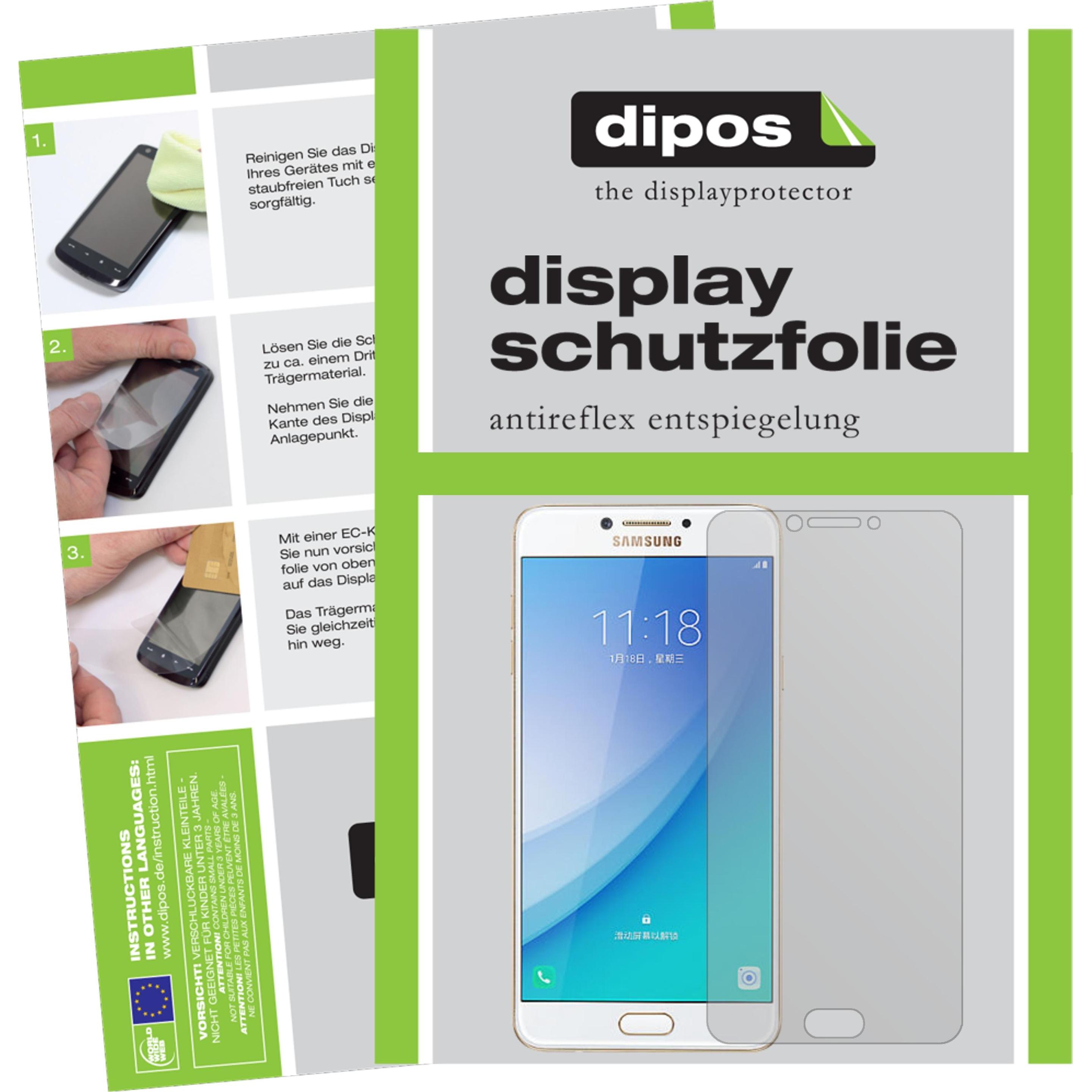 Bild von Dipos Displayschutzfolie Antireflex (2 Stück, Samsung Galaxy C7 Pro), Smartphone Schutzfolie, Transparent