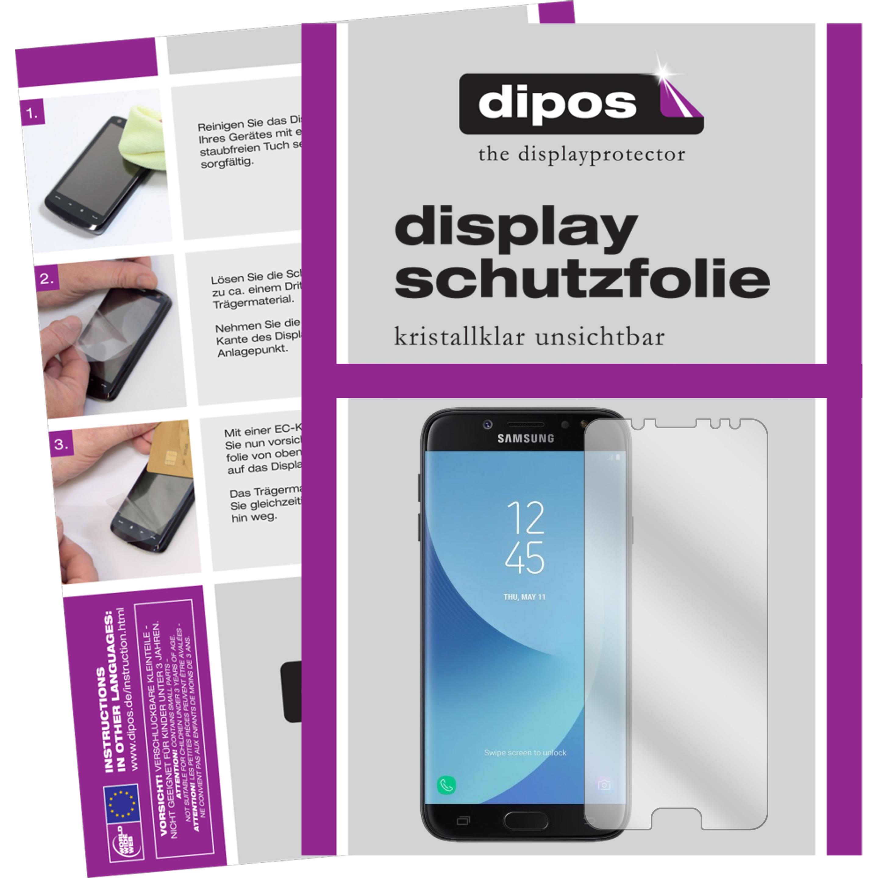 Bild von Dipos Displayschutzfolie Crystalclear (2 Stück, Samsung Galaxy J7 Pro), Smartphone Schutzfolie, Transparent