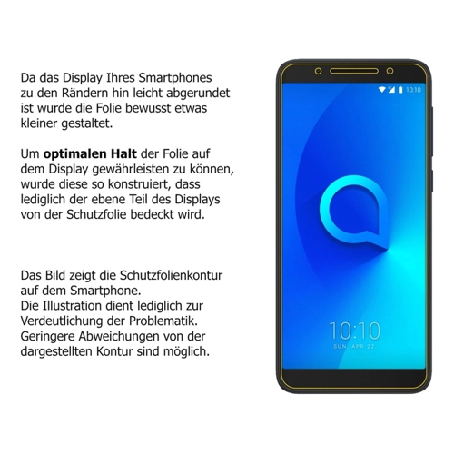 Bild von dipos I 2X Schutzfolie matt kompatibel mit Alcatel 3V
