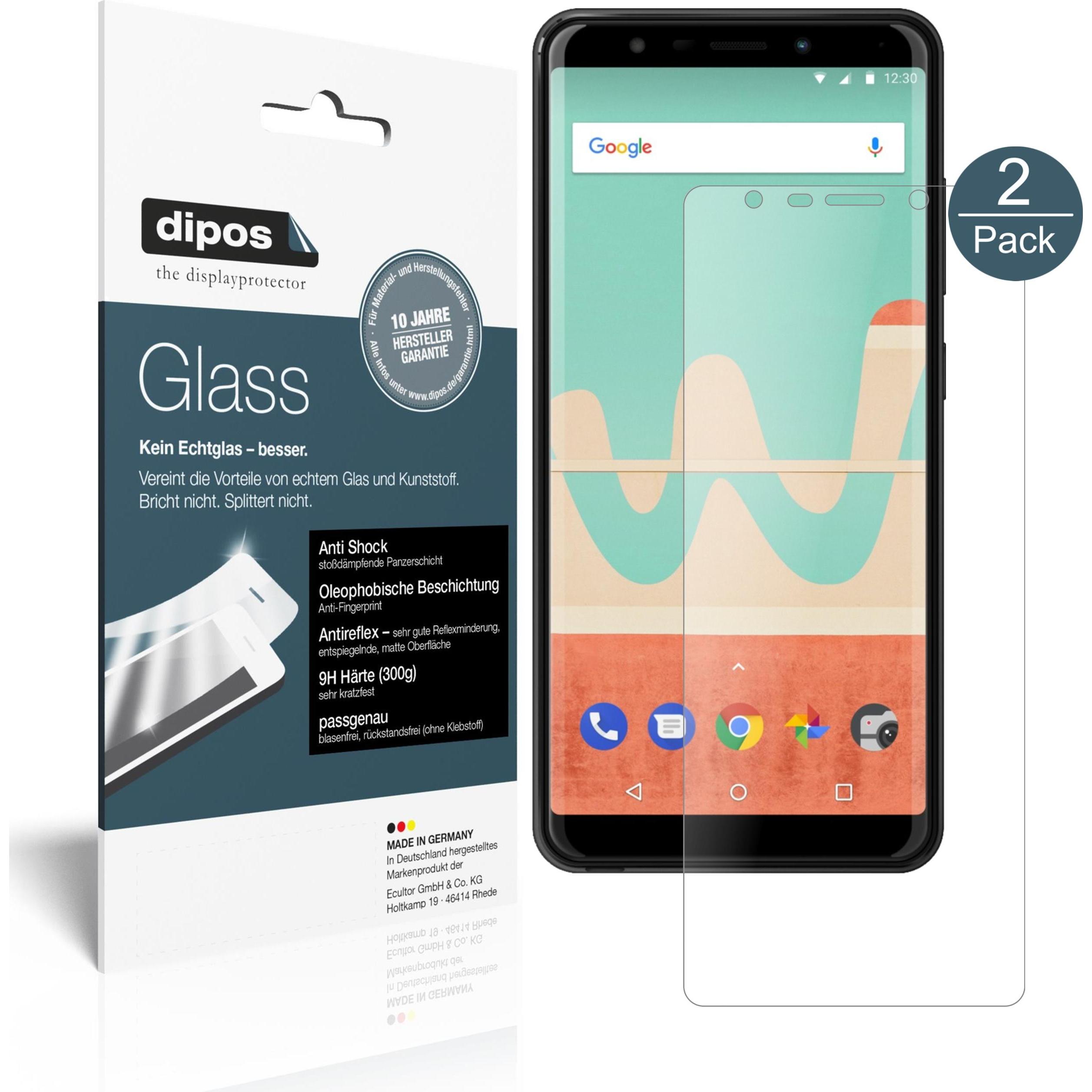 Bild von Dipos Displayschutz Anti-Shock (2 Stück, Wiko View Go), Smartphone Schutzfolie, Transparent
