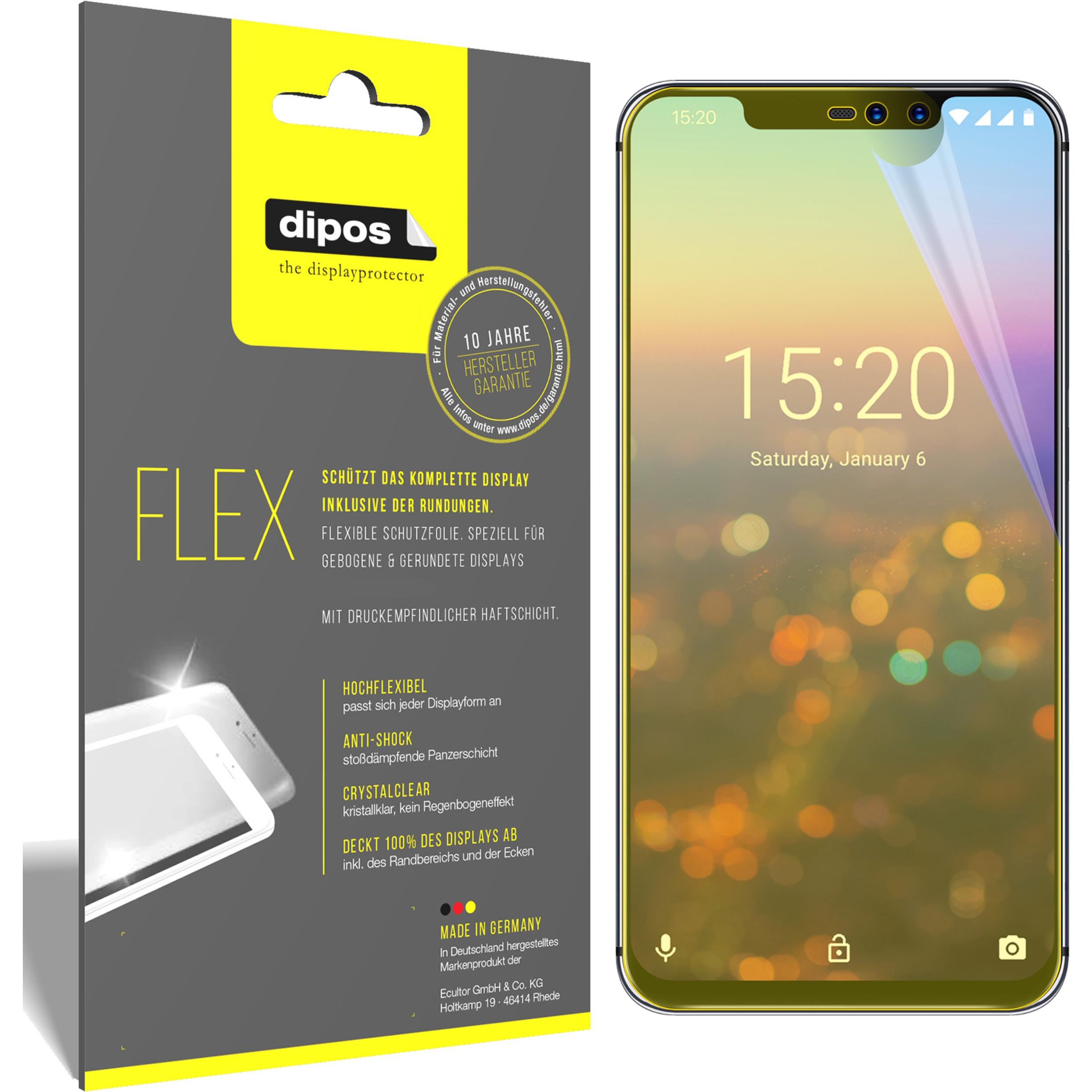 Bild von Dipos Displayschutzfolie Full-Cover 3D (3 Stück, Umidigi Z2 Pro), Smartphone Schutzfolie, Transparent