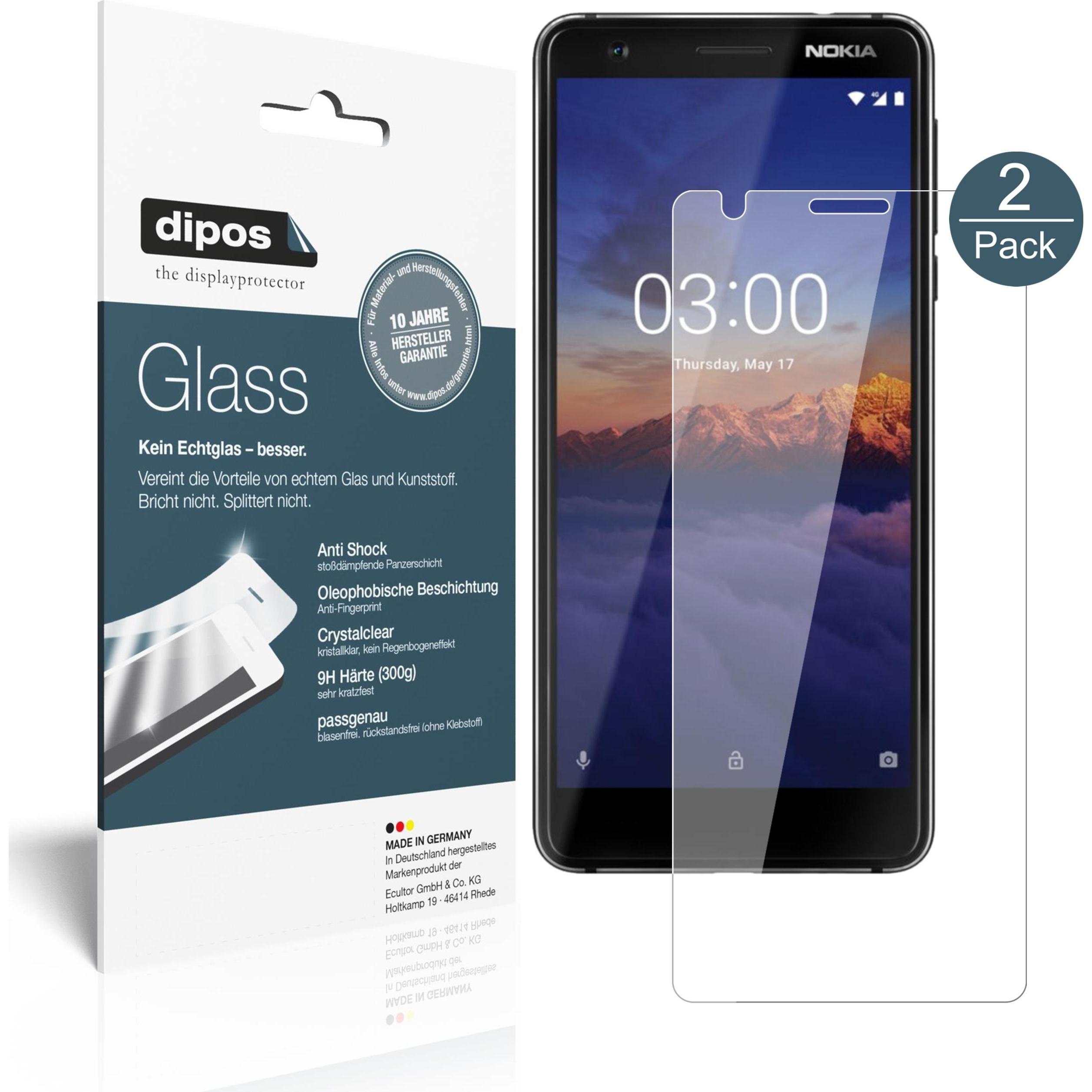 Bild von Dipos Displayschutz Anti-Shock (2 Stück, Nokia 3.1), Smartphone Schutzfolie, Transparent
