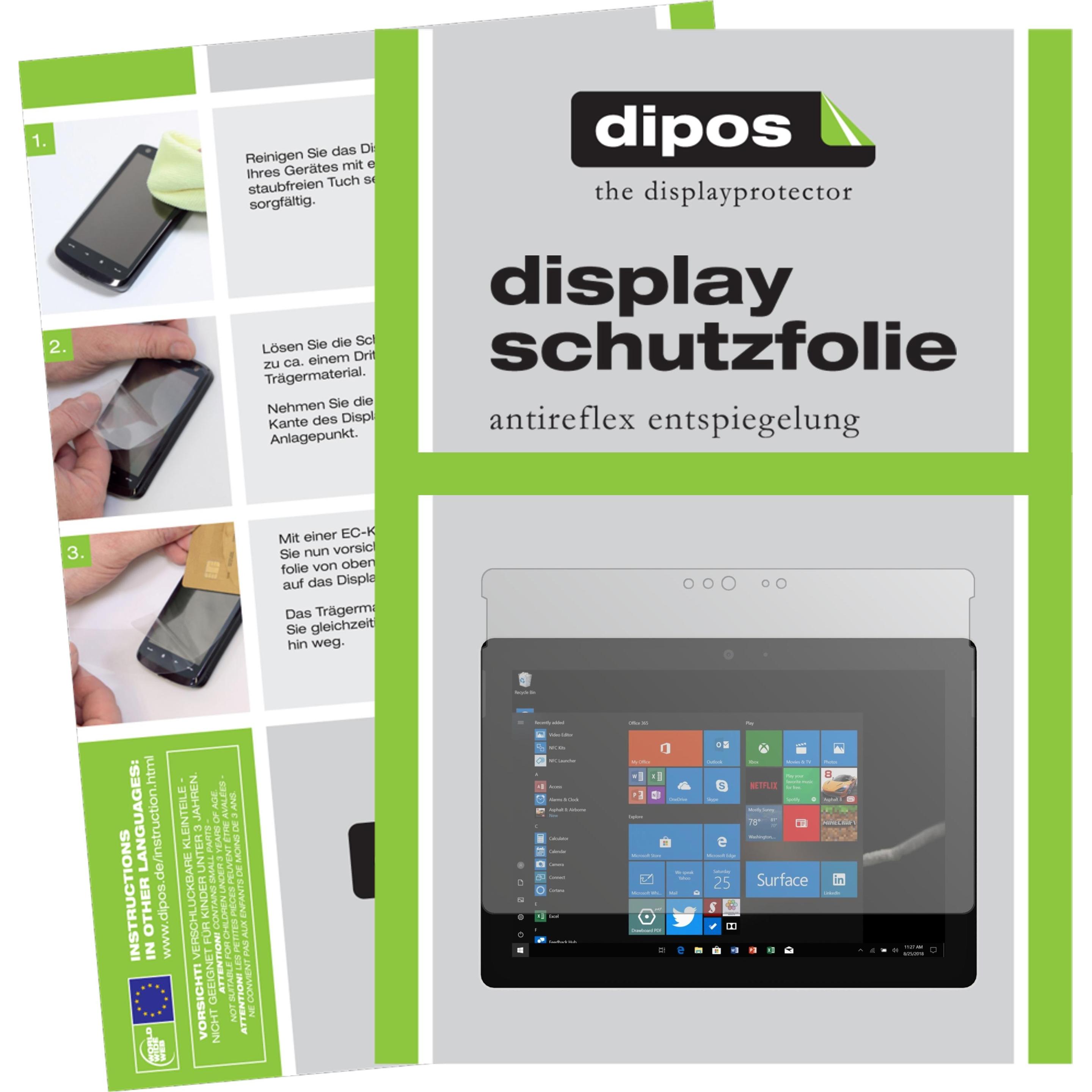 Bild von Dipos Displayschutzfolie Antireflex (2 Stück, Microsoft Surface Go), Tablet Schutzfolie