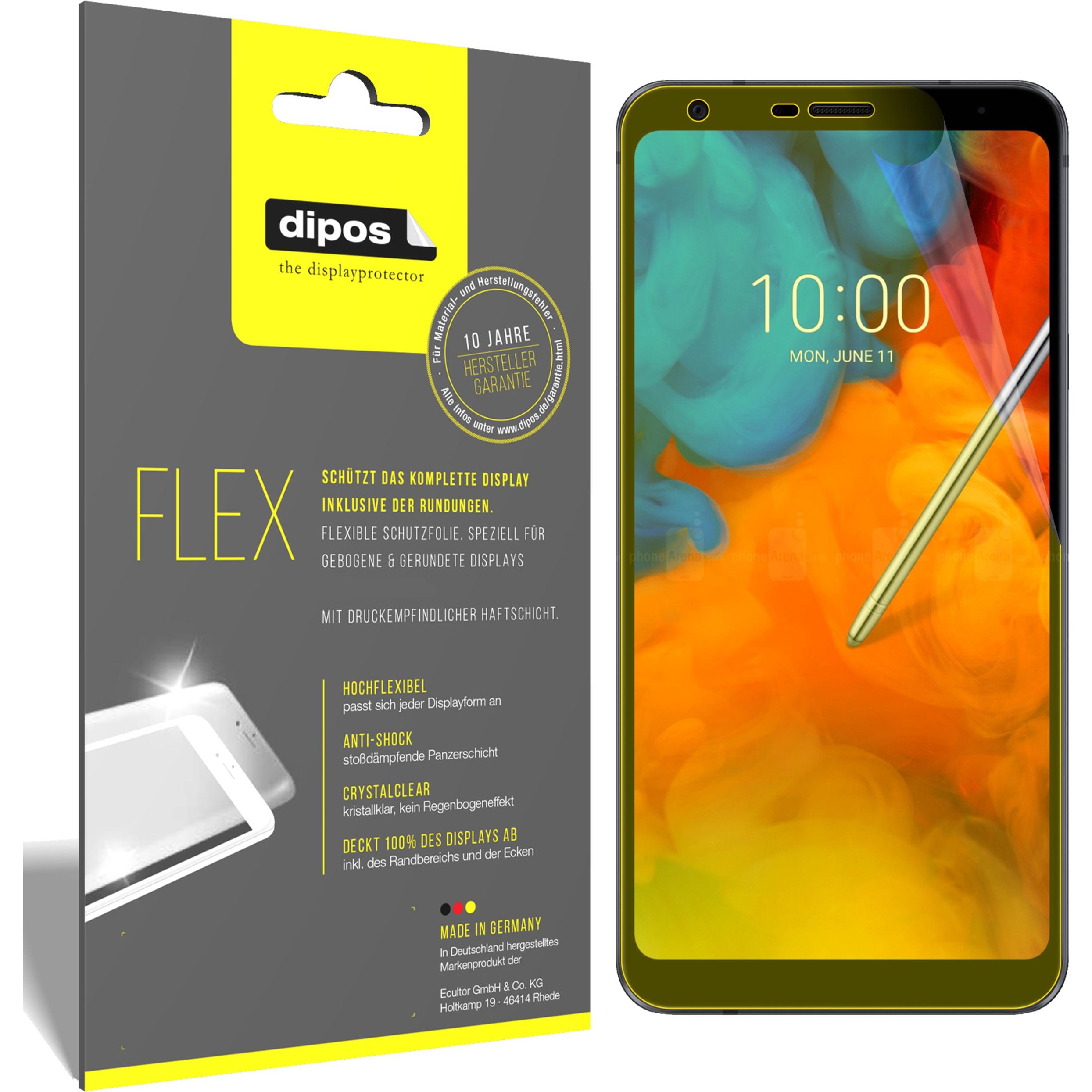 Bild von Dipos Displayschutzfolie Full-Cover 3D (3 Stück, LG Q8), Smartphone Schutzfolie, Transparent