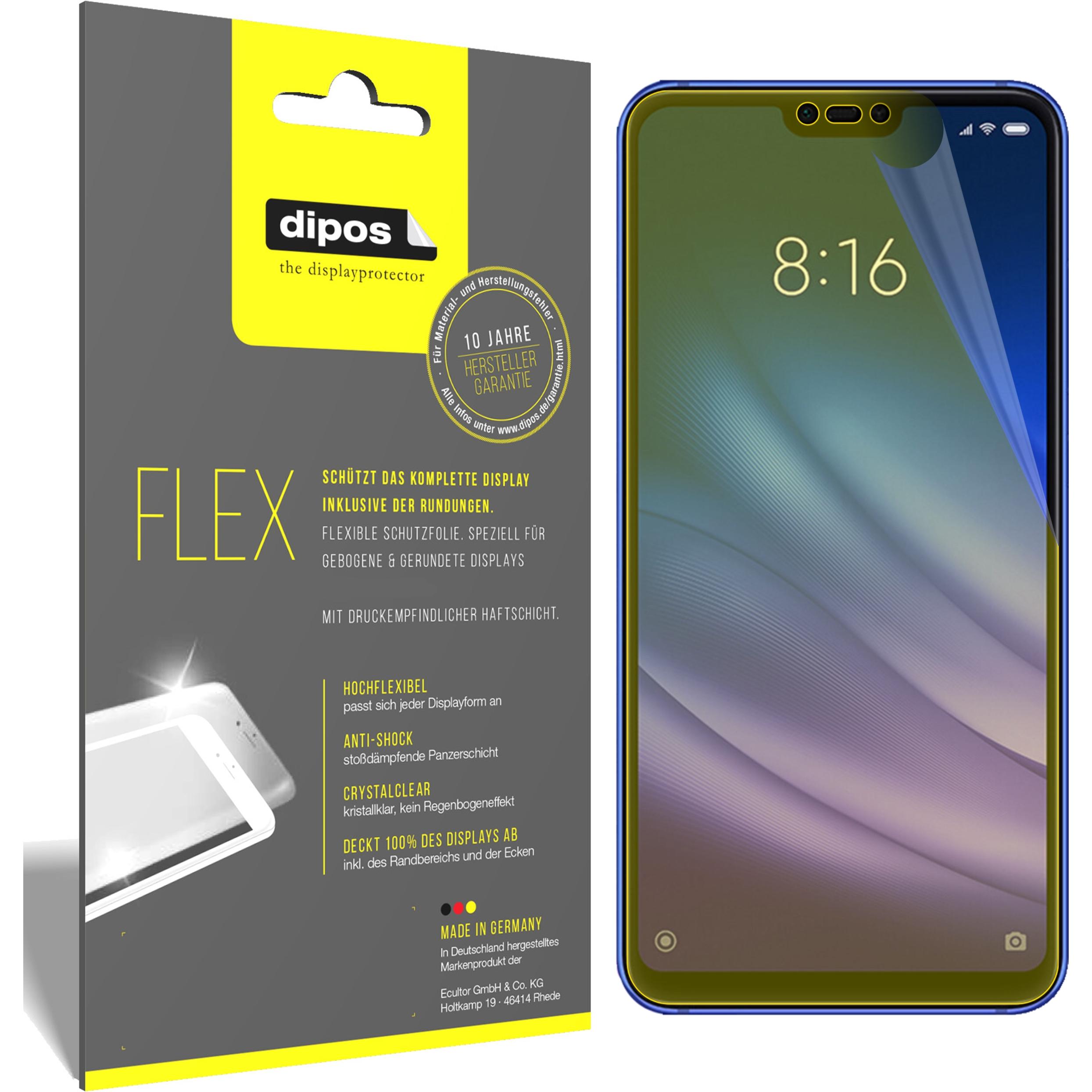 Bild von Dipos Displayschutzfolie Full-Cover 3D (2 Stück, Xiaomi Mi 8 Lite), Smartphone Schutzfolie, Transparent