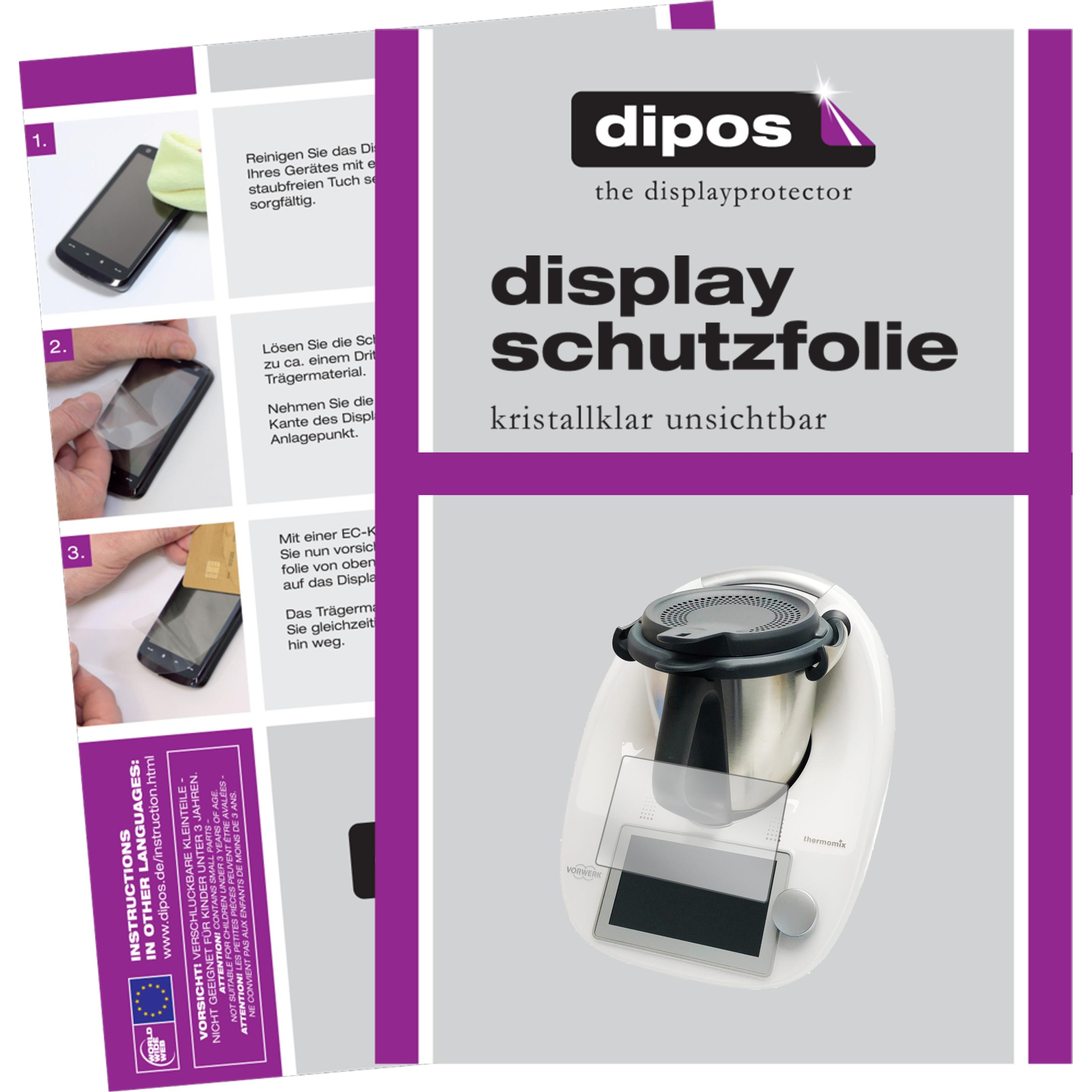Bild von Dipos Displayschutzfolie Crystalclear (2 Stück, Thermomix TM6), Tablet Schutzfolie