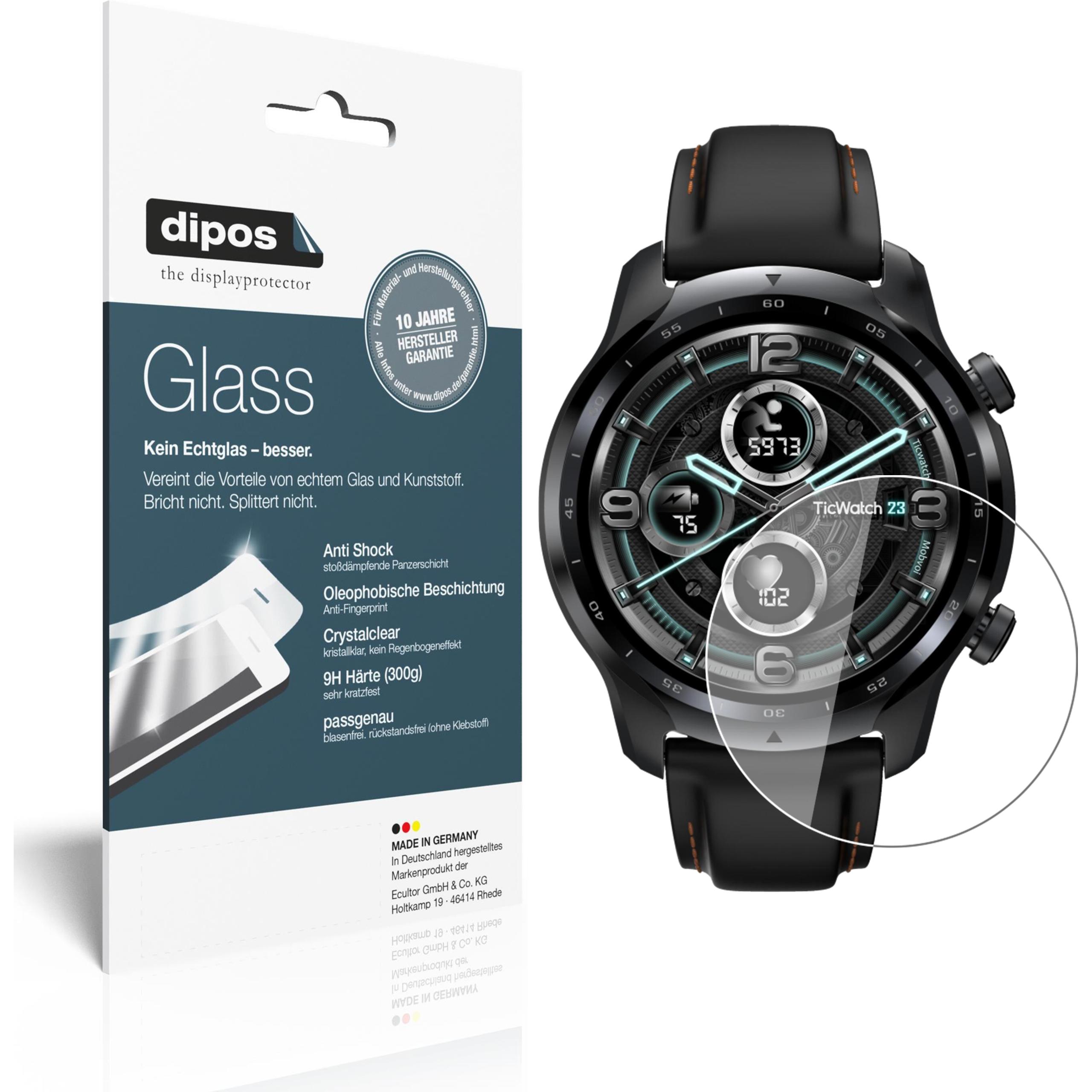 Bild von Dipos Displayschutz Anti-Shock, Smartwatch Schutzfolie, Transparent
