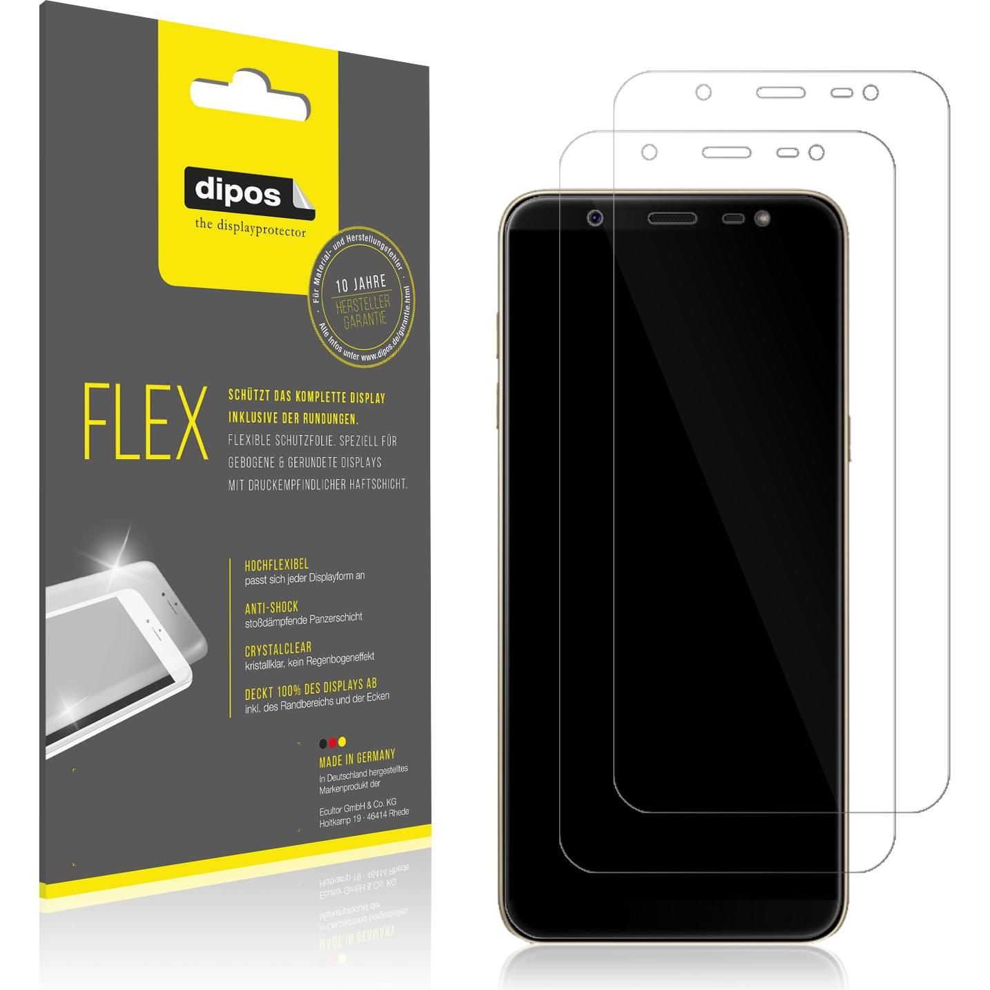 Bild von Dipos Displayschutzfolie Full-Cover 3D (2 Stück, Samsung Galaxy J8 (2018)), Smartphone Schutzfolie, Transparent