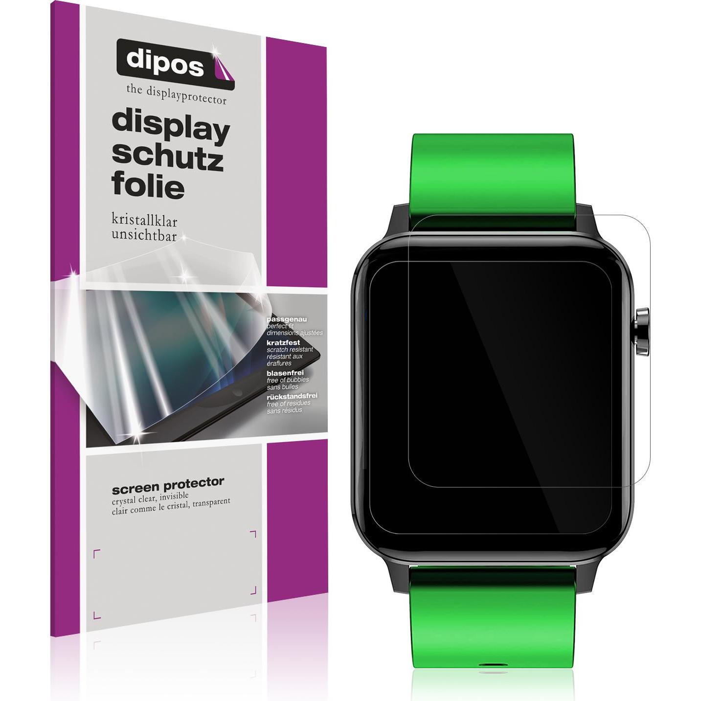 Bild von Dipos Displayschutzfolie Crystalclear, Smartwatch Schutzfolie, Transparent