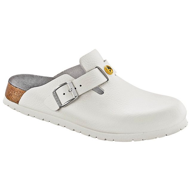 Bild von Birkenstock, Unisex, Hausschuhe, Boston Naturleder Normal, Weiss, (44)