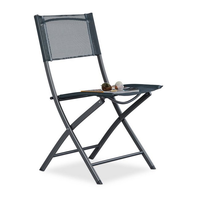 Bild von relaxdays Klappstuhl anthrazit, 1 St.