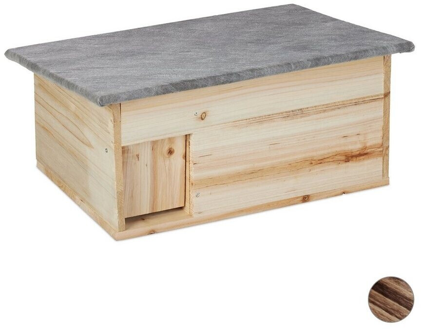 Bild von relaxdays Igelhaus Igelhaus winterfest als Bausatz, Natur