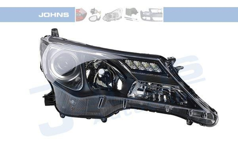 Bild von JOHNS 81 44 10 Scheinwerfer Hauptscheinwerfer, Frontscheinwerfer rechts HB3 mit Blinklicht, mit Tagfahrlicht (LED) ohne Stellmotor für LWR