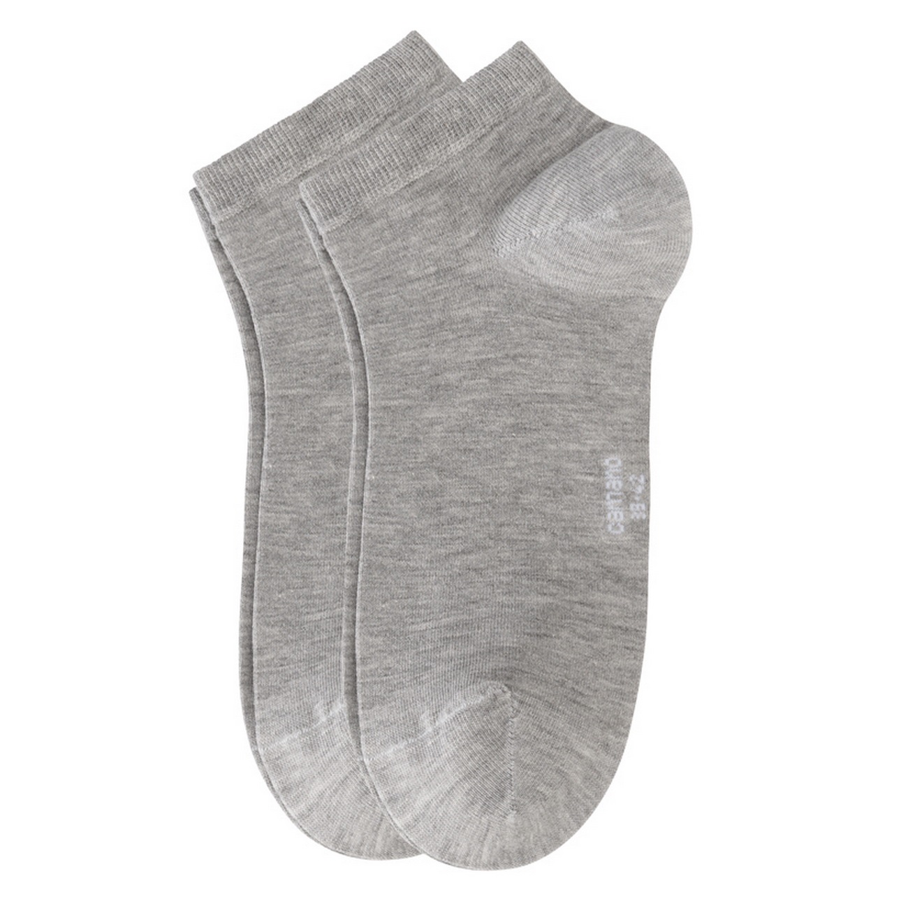 Bild von 2er Pack camano Silky Feeling Sneakersocken Damen 0003 - light grey melange 35-38