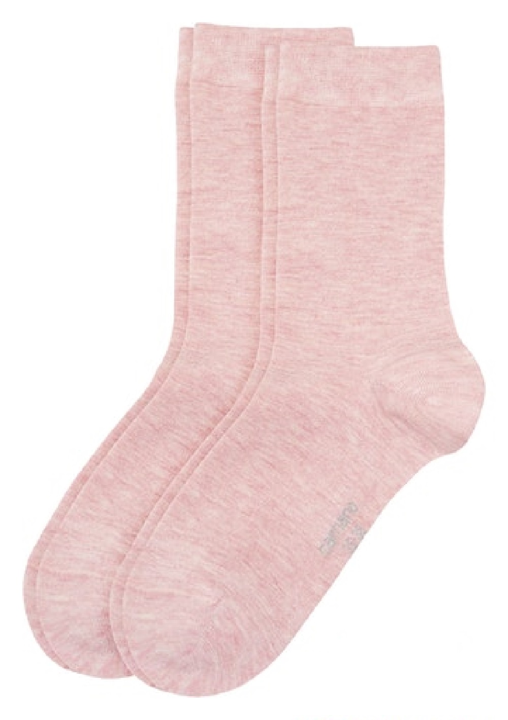 Bild von 2er Pack camano Silky Feeling Crew Socken Damen 0073 - silver rose melange 35-38
