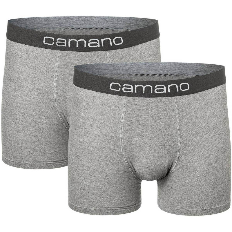 Bild von 2er Pack camano Men comfort BCI cotton Boxershorts 9300 - light grey melange M
