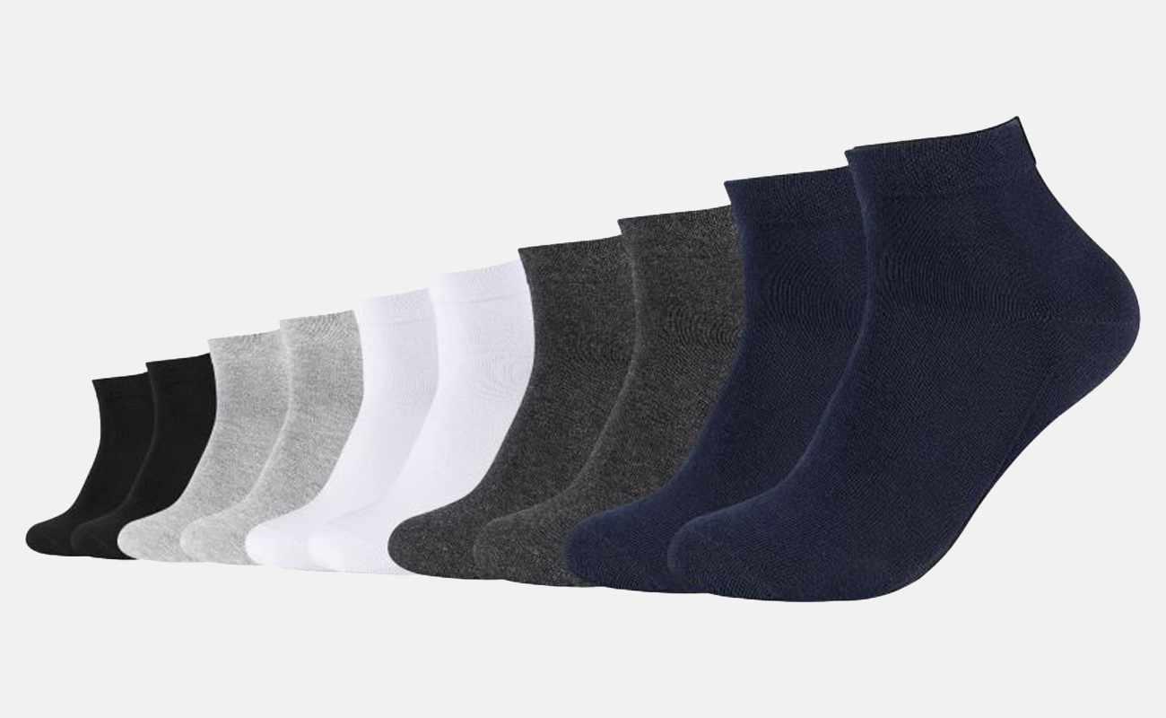 Bild von Camano Kurzsocken Unisex Socken Ca-Soft Organic Cotton Quarter (10-Paar) Regularsocken aus pflegeleichter Baumwollmischung